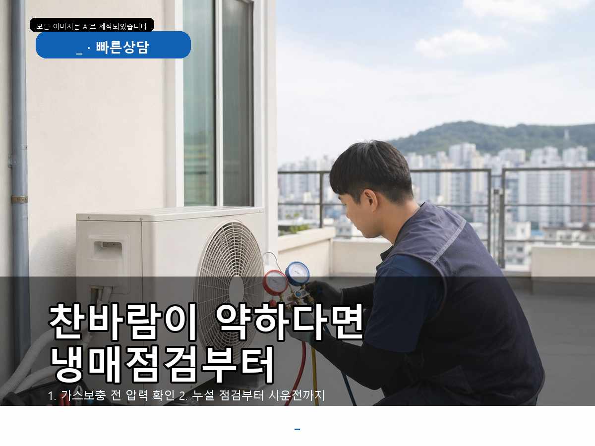 대구광역시 동구 에어컨가스충전 율하동, 냉방이 약할 때 먼저 확인한 부분
