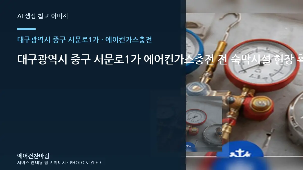 대구광역시 중구 서문로1가 에어컨가스충전 전 숙박시설 현장 확인 체크리스트 · 작업이력 기록법