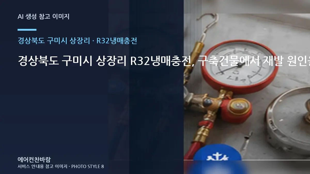 경상북도 구미시 상장리 R32냉매충전, 구축건물에서 재발 원인을 찾는 순서 · 사용환경별 기준
